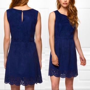 DEX: indigo cutout dress